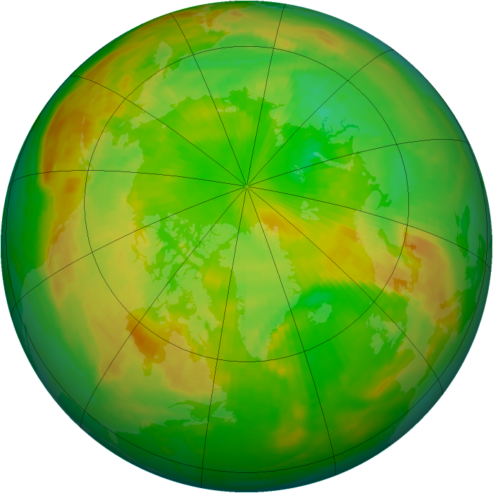 Arctic ozone map for 20 June 1981